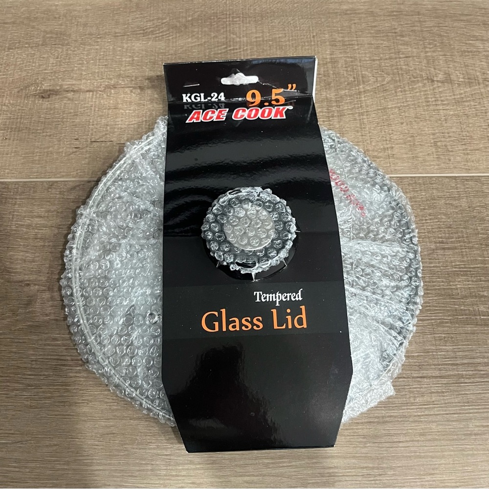 9.5” Ace Cook Tempered Glass Lid for Pan Replacement Cover KGL 24 NEW